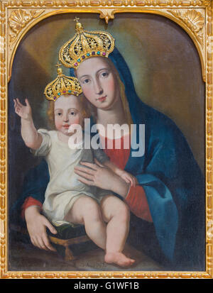 Rom, Italien - 12. März 2016: Madonna mit dem Kinde Giuseppe Ghedini (1747) früh in in Palazzo Capranica, 16. Jahrhundert verwendet Stockfoto