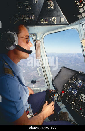 Luftaufnahme von gecharterten Aeroflot Helikopter Piloten; Sibirien; Tschuktschen-Halbinsel; Magadan Region; Russische Föderation Stockfoto