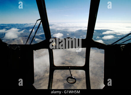 Luftaufnahme von gecharterten Aeroflot-Hubschrauber von Sibirien; Tschuktschen-Halbinsel; Magadan Region; Russische Föderation: UdSSR- Stockfoto