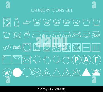 Vektor-abstrakte Symbole-Wäsche-set Stock Vektor