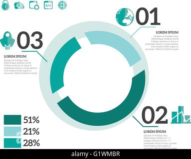 Infografik-Vektor-Illustration. eignet sich für Workflow-Layout, Banner, Diagramm, Optionen, Optionen verstärken, web-Design. Stock Vektor
