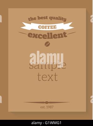 Kaffee Poster Banner Retro-Vintage-Stil Vektor Stock Vektor