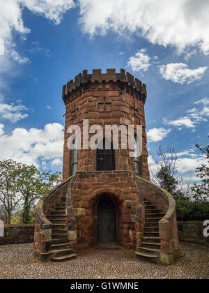 Lauras Tower, Shrewsbury Castle auf einem hellen Frühling Tag, Shropshire, England, UK Stockfoto