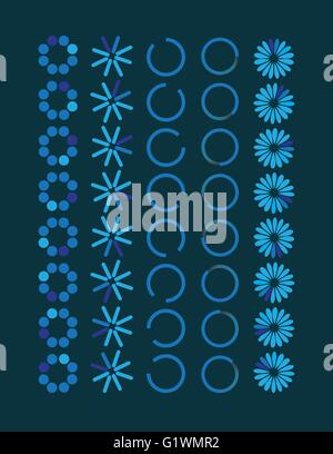 Sammlung von modernen Vektor Preloader. Loading Bar set Stock Vektor