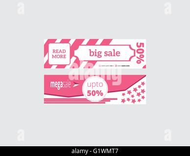Vektor-Banner-Vorlage-Verkauf-set Stock Vektor