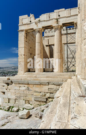 Akropolis Eingang Details, Athen, Griechenland Stockfoto