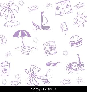 Hand-Draw-Strand-doodle Stock Vektor
