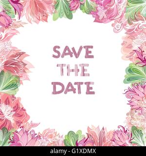 Sommer-Ausschreibung-Vorlage mit rosa und roten Pfingstrose, Lilie und Lotus-Blüten mit transparenten Aquarell-Effekt Stock Vektor