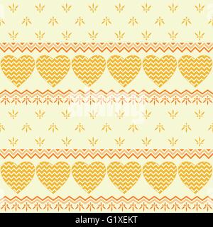 Nahtlose Hintergrund, Herzen und Muster Stock Vektor