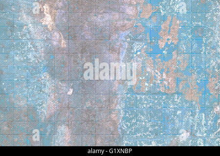 Blau und rosa chaotisch Wand Hintergrund mit einer Textur von Plätzen und Punkten Stockfoto