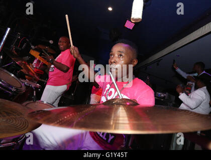 "Sweet Micky" Michel Martelly, ehemaliger Präsident von Haiti, debütiert zurück zu Auftritten mit seinen Renaissance-Konzert-Reihe. Stockfoto