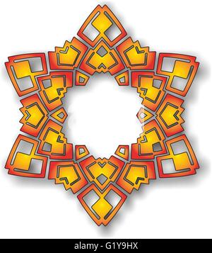 Vektor abstrakte Kreismuster Sterne Mandala Designstil. Runde Muster-Mandala. Abstrakte Muster des persischen islamischen türkischen Arabisch Vektor Kreis florale Bordüre Stock Vektor