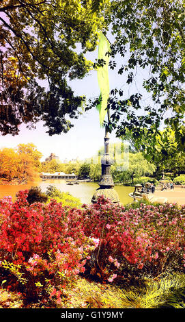 Bethesda Terrasse, Central Park im Frühling, NYC Stockfoto