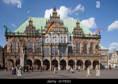 Altes Rathaus und Markt Platz, Bremen, Deutschland Stockfoto