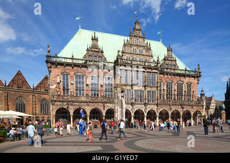 Altes Rathaus und Markt Platz, Bremen, Deutschland Stockfoto