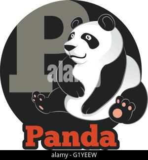 ABC Cartoon Panda Stock Vektor