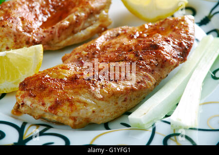 Jordanische inspiriert gewürzten Grillhähnchen Stockfoto