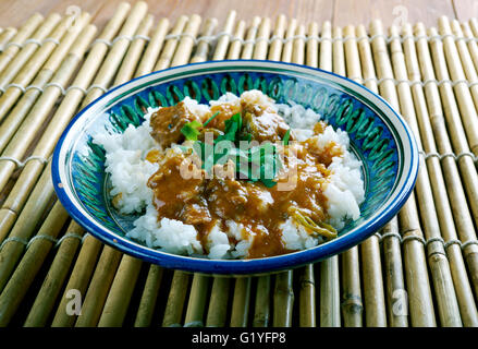 Kunna Gosht Fleisch - pakistanische Küche Hammel-Eintopf Stockfoto