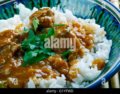 Kunna Gosht Fleisch - pakistanische Küche Hammel-Eintopf Stockfoto