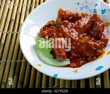 Erdnuss-Suppe - Westafrika würziges Huhn Erdnuss-Suppe Stockfoto