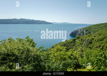 Blick über die Insel Cres Istrien Kroatien Stockfoto