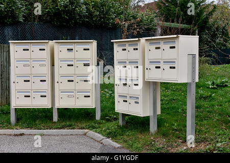 Gruppe der Regulierung Größe und Art der privaten inländischen Briefkästen, Frankreich Stockfoto