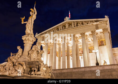 Parlament von Österreich in Wien Stockfoto