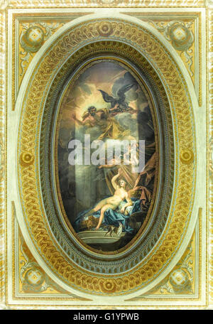 Deckengemälde in des Königs Wohnung im Kensington royal Palace, London. Stockfoto