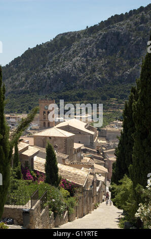 Ein Blick über Pollensa, Mallorca, von den Kalvarienberg Stockfoto