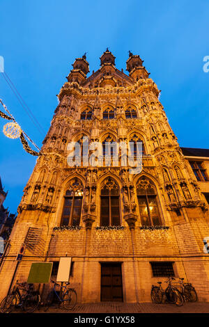Leuven Rathaus am Grote Markt Stockfoto