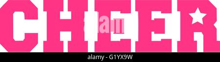 Cheerleader Wort jubeln Stock Vektor