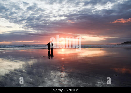 Woolacombe Beach in der englischen Grafschaft North Devon, UK. Stockfoto