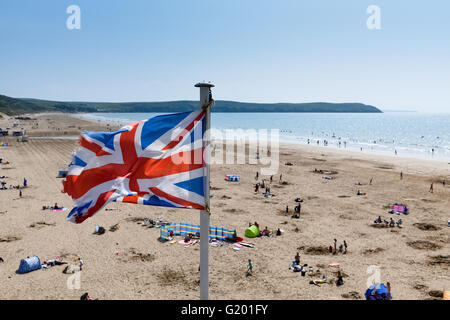 Woolacombe Beach in der englischen Grafschaft North Devon, UK. Stockfoto