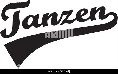 Deutsches Wort tanzen Stock Vektor
