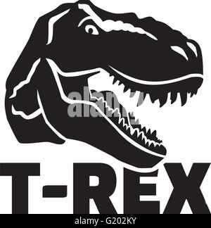 T-Rex Dinosaurier Tyrannosaurus Kopf Stock Vektor