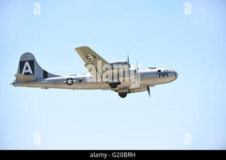 Saint Louis, Missouri, USA – 15. Mai 2016: B-29 Superfortress auf der Luftfahrtmesse Spirit of Saint Louis in Saint Louis, Missouri Stockfoto