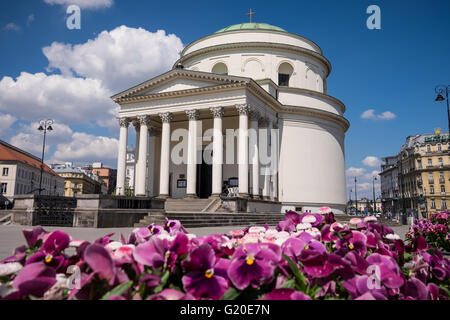 Eine allgemeine Ansicht des St. Alexander-Kirche, Warschau, Polen. Stockfoto