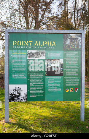 Point Alpha Deutschland. Dies ist die Website der einmalige Grenze zwischen West- und Ostdeutschland, wenn das Land geteilt war. Es ist n Stockfoto