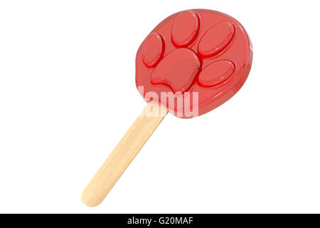 Obst Eis am Stiel, 3D-Rendering isolierten auf weißen Hintergrund Stockfoto