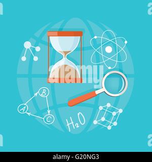 Flaches Design Vector Icons für Bildung - Eps 10. Stock Vektor