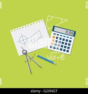 Flaches Design Vector Icons für Bildung - Eps 10. Stock Vektor