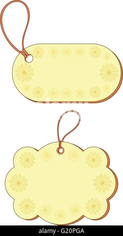 Tags mit floralem Muster Stock Vektor
