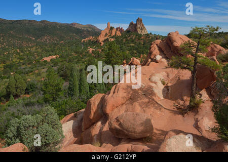 Der erstaunliche Garten der Götter im Morgenlicht, Colorado Springs CO Stockfoto