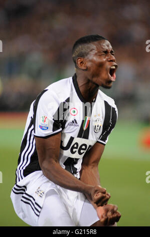 Stadio Olimpico, Rom, Italien. 21. Mai 2016. Coppa Italia-Finale. AC Mailand gegen Juventus Turin. Paul Pogba © Aktion Plus Sport/Alamy Live-Nachrichten Stockfoto