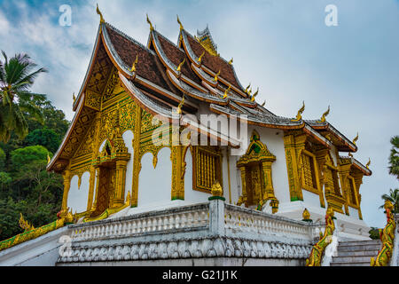 Buddhistische Tempel Haw Pha Bang am Königspalast, Historic District, Luang Prabang, Louangphabang, Laos Stockfoto