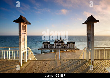 Pier am Strand, Seebad Sellin, Rügen, Mecklenburg-Western Pomerania, Deutschland Stockfoto