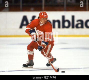 IGOR LARIONOV vorwärts sowjetischen Eishockey Stockfoto