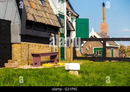 Closeup Details des holländischen Windmühle in Kinderdijk, Niederlande Stockfoto