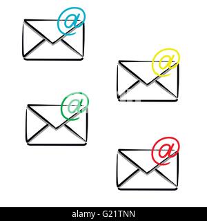 Symbol "Mail" Umschlag Stock Vektor