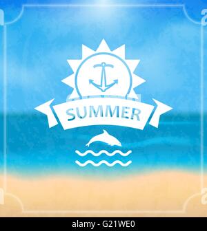 Sommer Template Ferien Design und Typografie Stock Vektor